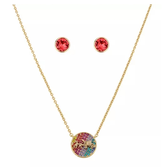 NWT COACH necklace+earrings set - Picture 6 of 8